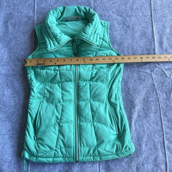 Athleta Puffer Vest Womens XXS Green Full Zip Zipper Pockets Colorful Quilted - Picture 10 of 13